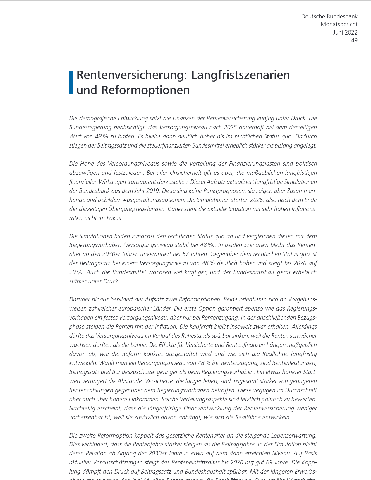 Rente und Sozialversicherungsbeiträge für die junge Generation 1 Rente und Sozialversicherungsbeiträge für die junge Generation