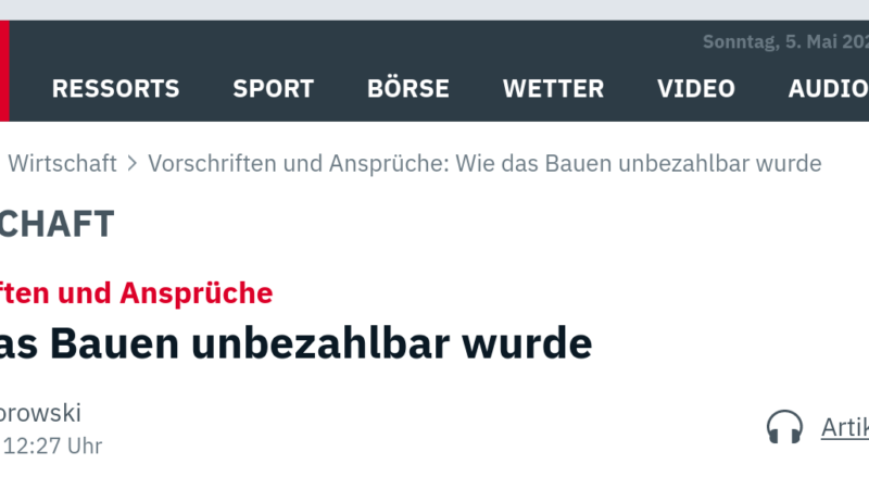 Preissteigerung in der Gebäudeversicherung