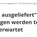 Beitragssteigerungen in der KFZ Versicherung